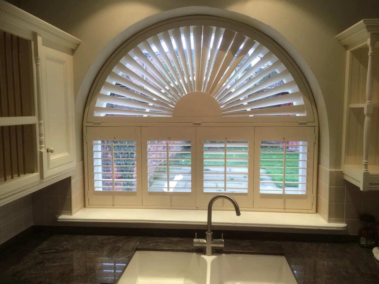 Beautiful plantation shutters installation